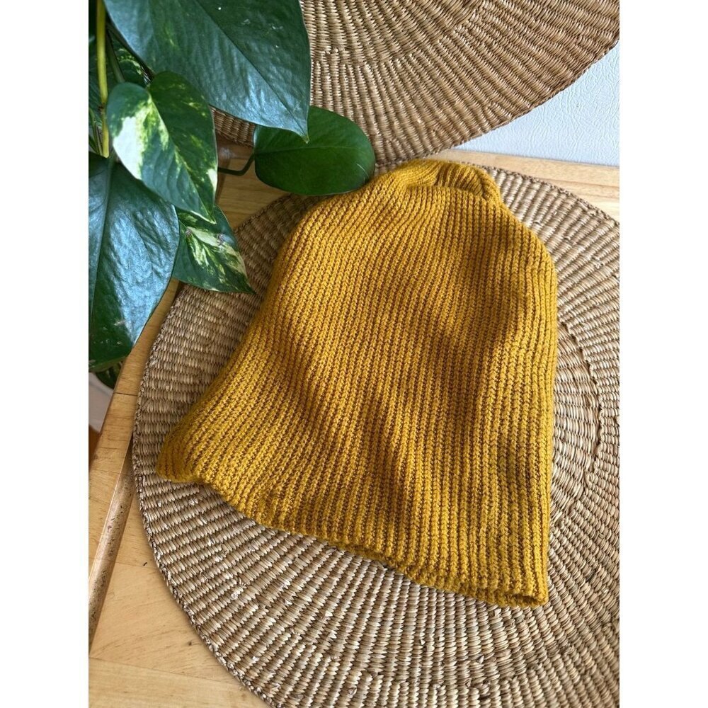Mustard adult beanie
